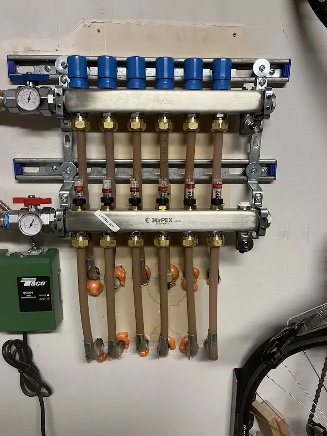 Plumber performing Gas Line Installation at a residential property in Green Oak